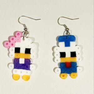 Pendientes Donald y Daisy hechos a mano originales